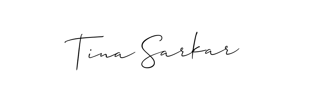 Also You can easily find your signature by using the search form. We will create Tina Sarkar name handwritten signature images for you free of cost using Allison_Script sign style. Tina Sarkar signature style 2 images and pictures png