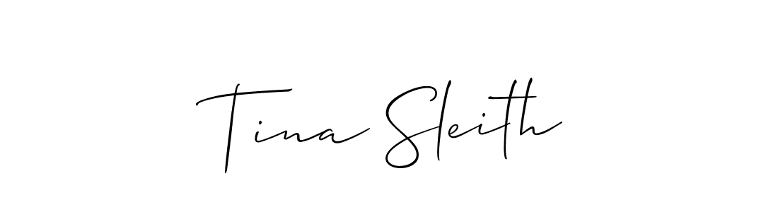 Best and Professional Signature Style for Tina Sleith. Allison_Script Best Signature Style Collection. Tina Sleith signature style 2 images and pictures png