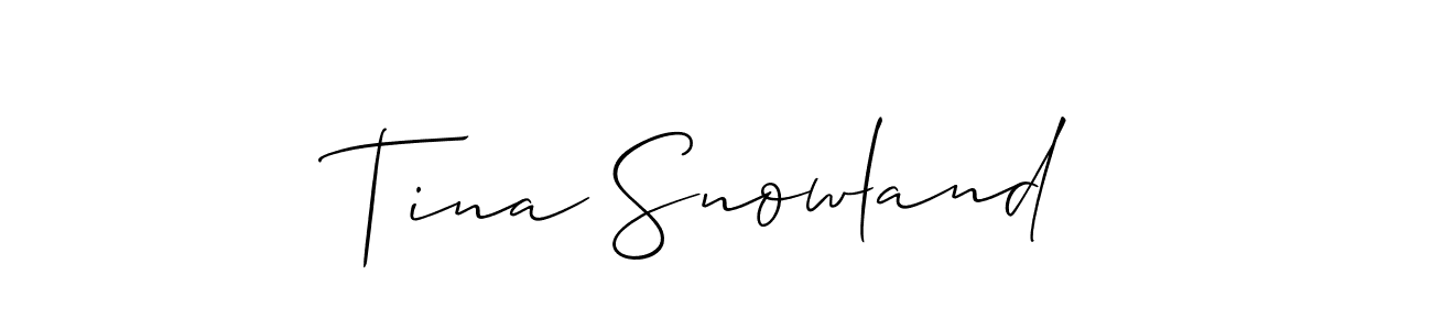 Once you've used our free online signature maker to create your best signature Allison_Script style, it's time to enjoy all of the benefits that Tina Snowland name signing documents. Tina Snowland signature style 2 images and pictures png