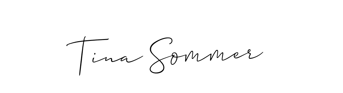 This is the best signature style for the Tina Sommer name. Also you like these signature font (Allison_Script). Mix name signature. Tina Sommer signature style 2 images and pictures png