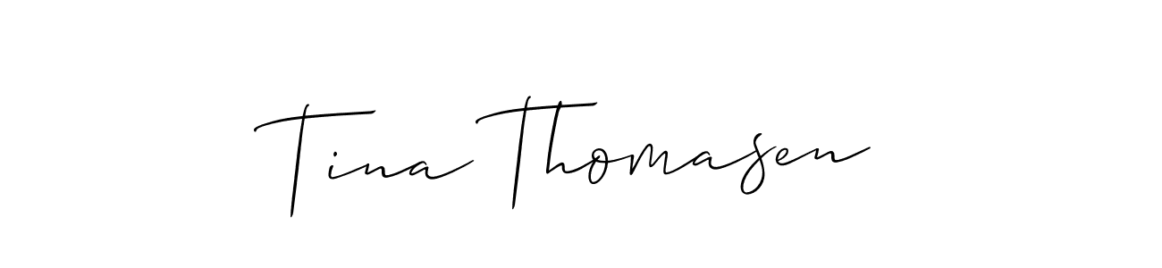Also we have Tina Thomasen name is the best signature style. Create professional handwritten signature collection using Allison_Script autograph style. Tina Thomasen signature style 2 images and pictures png