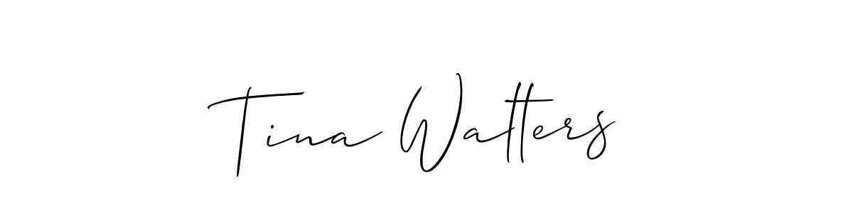 Allison_Script is a professional signature style that is perfect for those who want to add a touch of class to their signature. It is also a great choice for those who want to make their signature more unique. Get Tina Walters name to fancy signature for free. Tina Walters signature style 2 images and pictures png