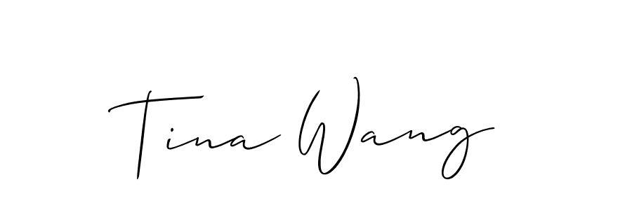 Tina Wang stylish signature style. Best Handwritten Sign (Allison_Script) for my name. Handwritten Signature Collection Ideas for my name Tina Wang. Tina Wang signature style 2 images and pictures png