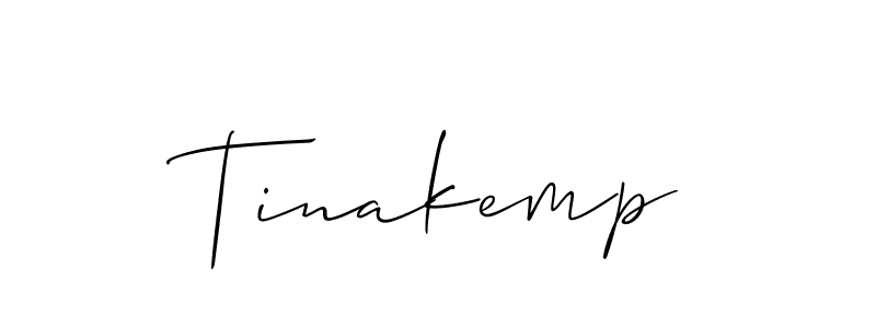 Also we have Tinakemp name is the best signature style. Create professional handwritten signature collection using Allison_Script autograph style. Tinakemp signature style 2 images and pictures png