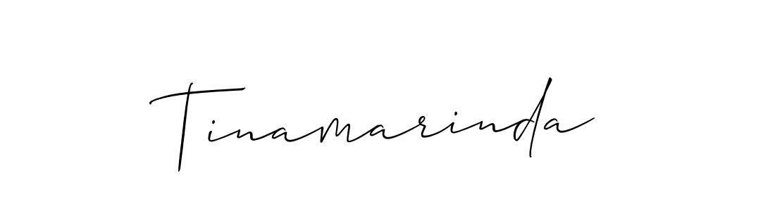 Make a beautiful signature design for name Tinamarinda. With this signature (Allison_Script) style, you can create a handwritten signature for free. Tinamarinda signature style 2 images and pictures png