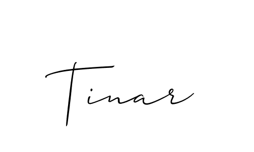 Design your own signature with our free online signature maker. With this signature software, you can create a handwritten (Allison_Script) signature for name Tinar. Tinar signature style 2 images and pictures png