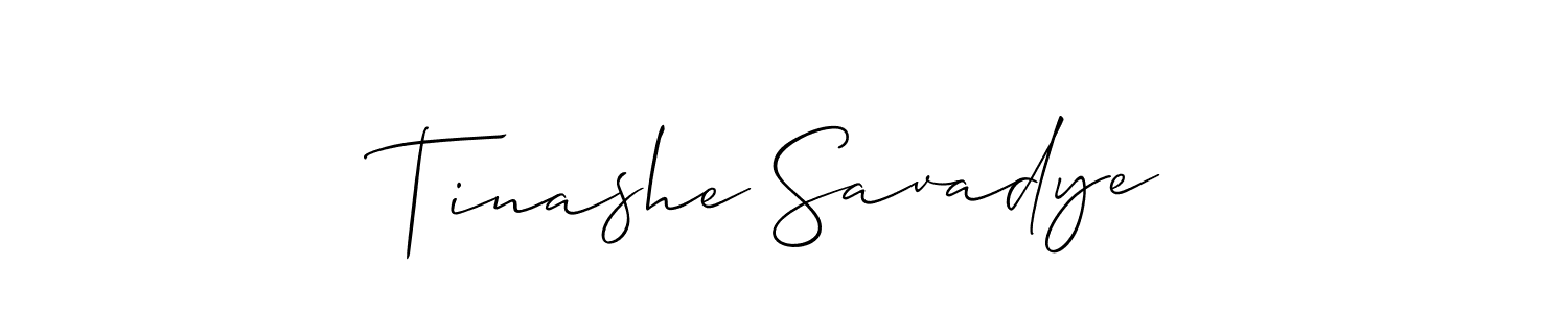 Make a short Tinashe Savadye signature style. Manage your documents anywhere anytime using Allison_Script. Create and add eSignatures, submit forms, share and send files easily. Tinashe Savadye signature style 2 images and pictures png