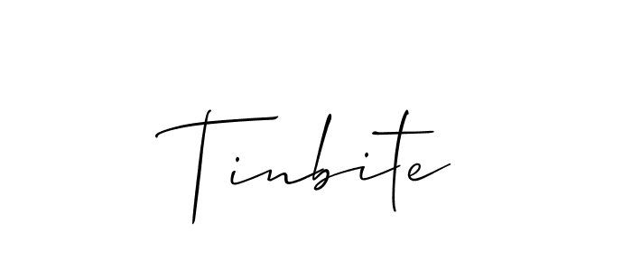 Design your own signature with our free online signature maker. With this signature software, you can create a handwritten (Allison_Script) signature for name Tinbite. Tinbite signature style 2 images and pictures png