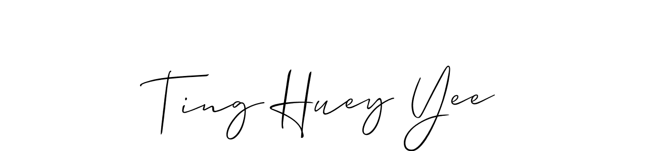 Similarly Allison_Script is the best handwritten signature design. Signature creator online .You can use it as an online autograph creator for name Ting Huey Yee. Ting Huey Yee signature style 2 images and pictures png