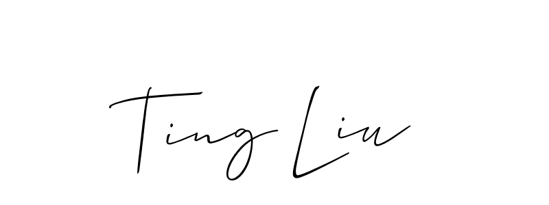 if you are searching for the best signature style for your name Ting Liu. so please give up your signature search. here we have designed multiple signature styles  using Allison_Script. Ting Liu signature style 2 images and pictures png