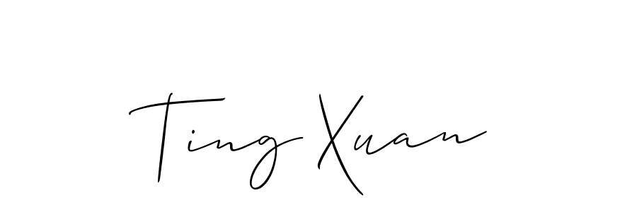 How to Draw Ting Xuan signature style? Allison_Script is a latest design signature styles for name Ting Xuan. Ting Xuan signature style 2 images and pictures png