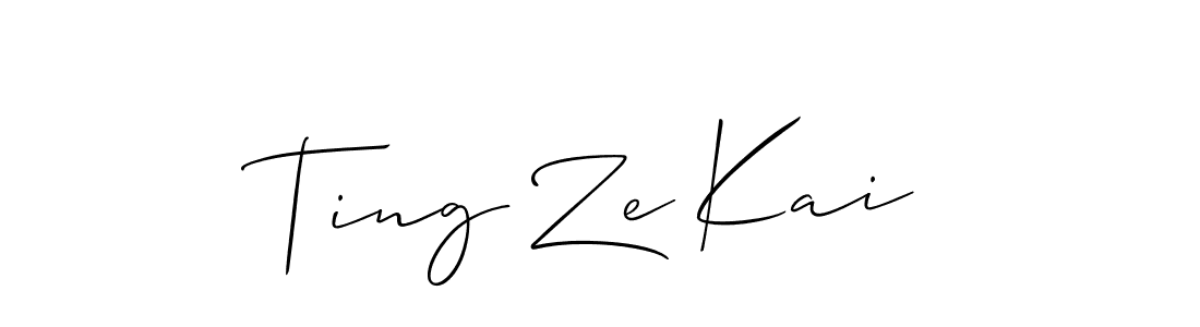 if you are searching for the best signature style for your name Ting Ze Kai. so please give up your signature search. here we have designed multiple signature styles  using Allison_Script. Ting Ze Kai signature style 2 images and pictures png