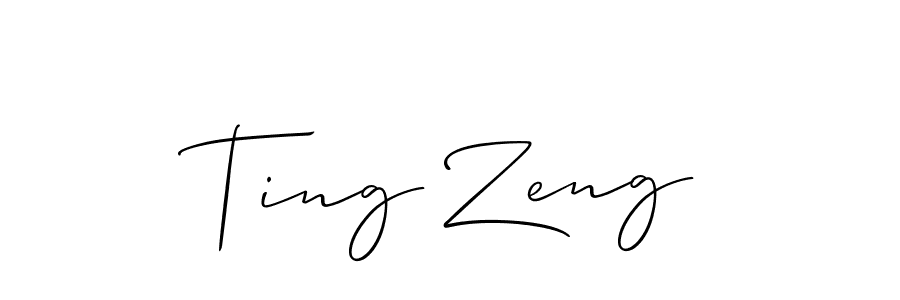 How to make Ting Zeng signature? Allison_Script is a professional autograph style. Create handwritten signature for Ting Zeng name. Ting Zeng signature style 2 images and pictures png