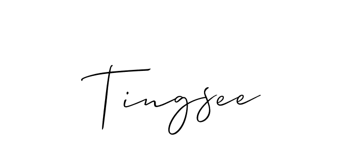 You should practise on your own different ways (Allison_Script) to write your name (Tingsee) in signature. don't let someone else do it for you. Tingsee signature style 2 images and pictures png