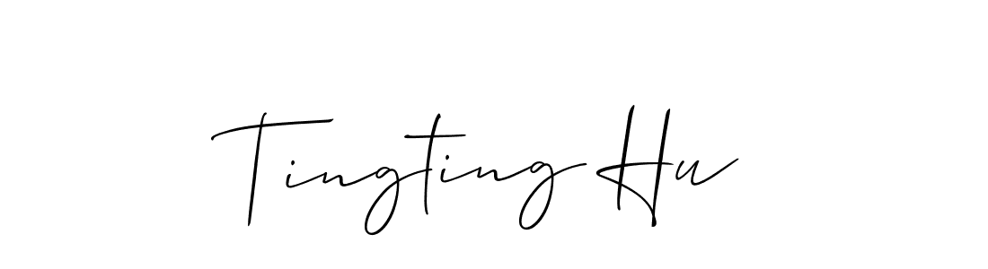 Use a signature maker to create a handwritten signature online. With this signature software, you can design (Allison_Script) your own signature for name Tingting Hu. Tingting Hu signature style 2 images and pictures png