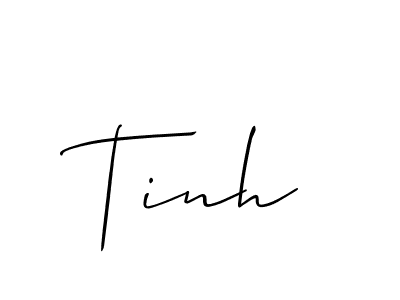 Make a beautiful signature design for name Tinh. With this signature (Allison_Script) style, you can create a handwritten signature for free. Tinh signature style 2 images and pictures png