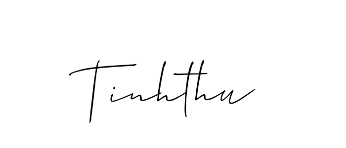 Create a beautiful signature design for name Tinhthu. With this signature (Allison_Script) fonts, you can make a handwritten signature for free. Tinhthu signature style 2 images and pictures png