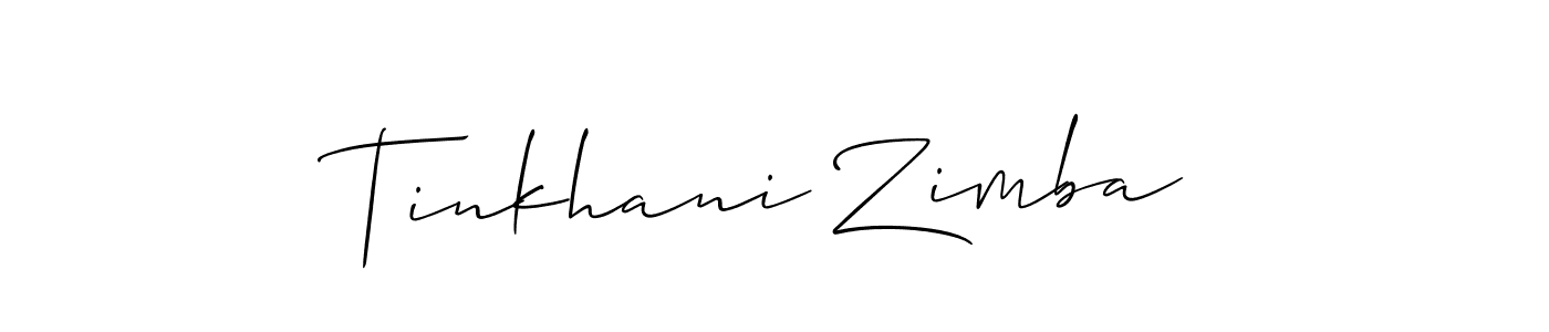 Similarly Allison_Script is the best handwritten signature design. Signature creator online .You can use it as an online autograph creator for name Tinkhani Zimba. Tinkhani Zimba signature style 2 images and pictures png