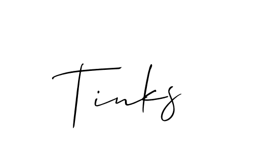 Similarly Allison_Script is the best handwritten signature design. Signature creator online .You can use it as an online autograph creator for name Tinks. Tinks signature style 2 images and pictures png