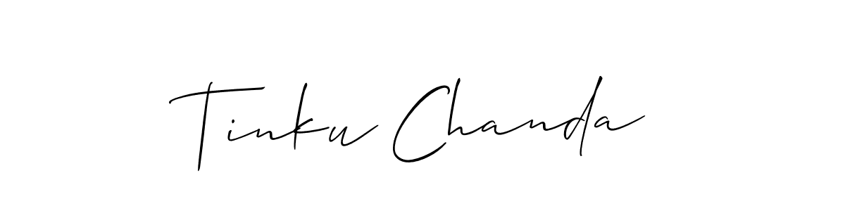 Make a short Tinku Chanda signature style. Manage your documents anywhere anytime using Allison_Script. Create and add eSignatures, submit forms, share and send files easily. Tinku Chanda signature style 2 images and pictures png