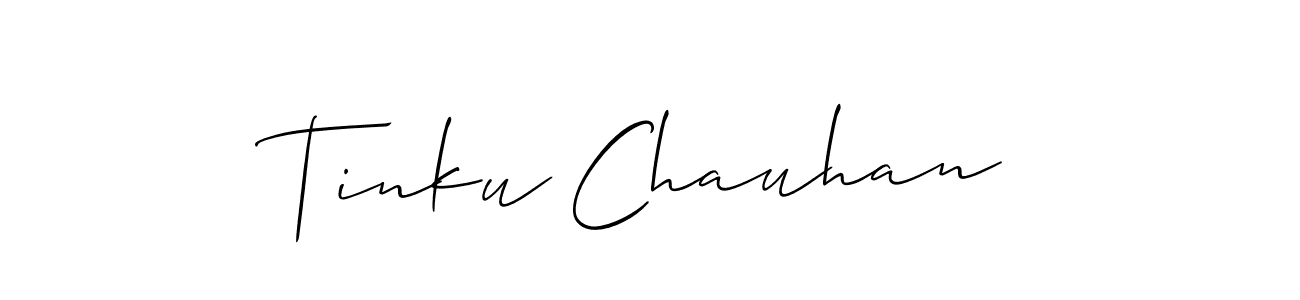 Tinku Chauhan stylish signature style. Best Handwritten Sign (Allison_Script) for my name. Handwritten Signature Collection Ideas for my name Tinku Chauhan. Tinku Chauhan signature style 2 images and pictures png
