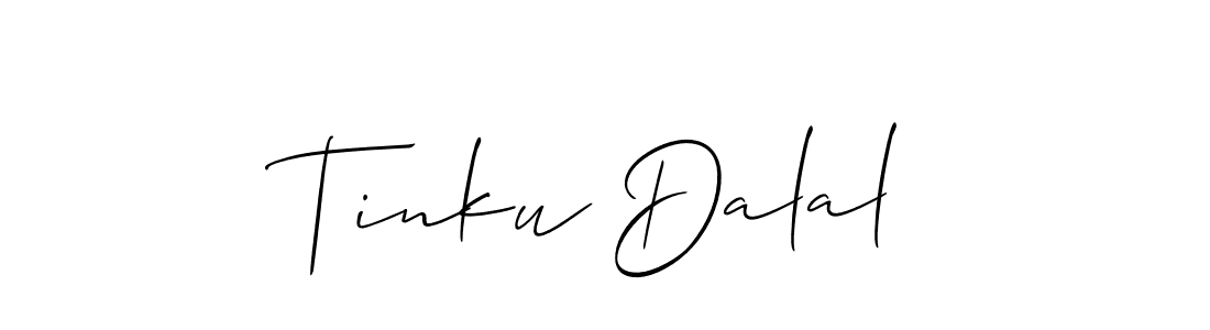 Also You can easily find your signature by using the search form. We will create Tinku Dalal name handwritten signature images for you free of cost using Allison_Script sign style. Tinku Dalal signature style 2 images and pictures png