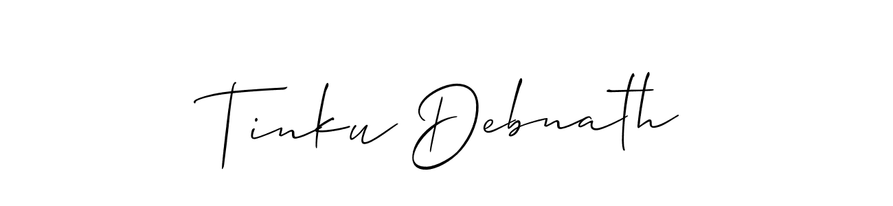 Design your own signature with our free online signature maker. With this signature software, you can create a handwritten (Allison_Script) signature for name Tinku Debnath. Tinku Debnath signature style 2 images and pictures png
