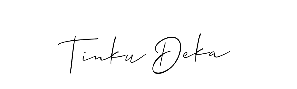 Also we have Tinku Deka name is the best signature style. Create professional handwritten signature collection using Allison_Script autograph style. Tinku Deka signature style 2 images and pictures png