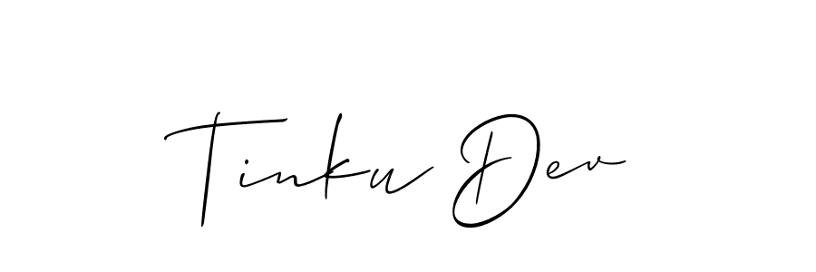 How to make Tinku Dev name signature. Use Allison_Script style for creating short signs online. This is the latest handwritten sign. Tinku Dev signature style 2 images and pictures png