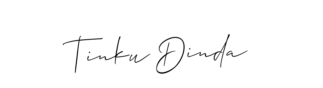 Create a beautiful signature design for name Tinku Dinda. With this signature (Allison_Script) fonts, you can make a handwritten signature for free. Tinku Dinda signature style 2 images and pictures png