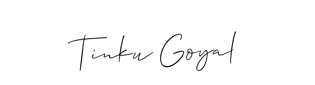 Make a short Tinku Goyal signature style. Manage your documents anywhere anytime using Allison_Script. Create and add eSignatures, submit forms, share and send files easily. Tinku Goyal signature style 2 images and pictures png