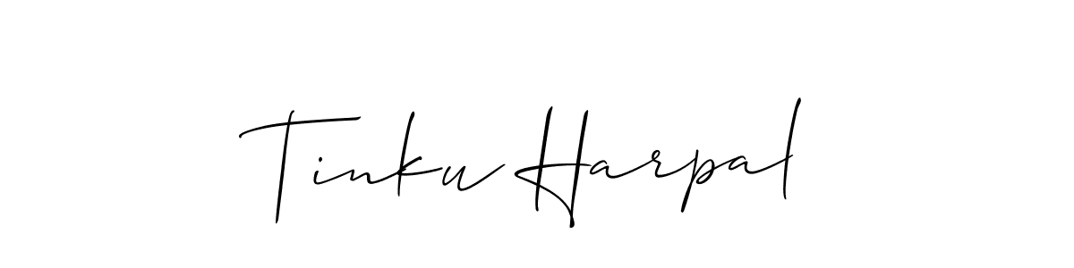 Best and Professional Signature Style for Tinku Harpal. Allison_Script Best Signature Style Collection. Tinku Harpal signature style 2 images and pictures png