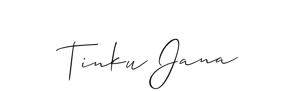 It looks lik you need a new signature style for name Tinku Jana. Design unique handwritten (Allison_Script) signature with our free signature maker in just a few clicks. Tinku Jana signature style 2 images and pictures png