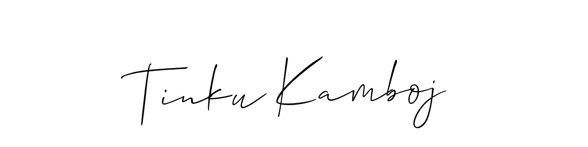 Make a short Tinku Kamboj signature style. Manage your documents anywhere anytime using Allison_Script. Create and add eSignatures, submit forms, share and send files easily. Tinku Kamboj signature style 2 images and pictures png
