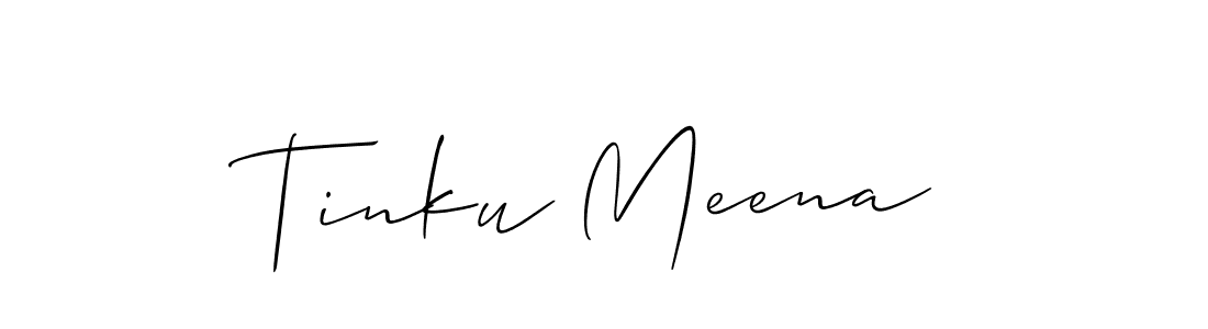 Design your own signature with our free online signature maker. With this signature software, you can create a handwritten (Allison_Script) signature for name Tinku Meena. Tinku Meena signature style 2 images and pictures png