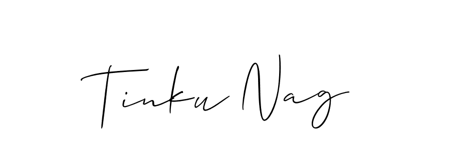 You should practise on your own different ways (Allison_Script) to write your name (Tinku Nag) in signature. don't let someone else do it for you. Tinku Nag signature style 2 images and pictures png