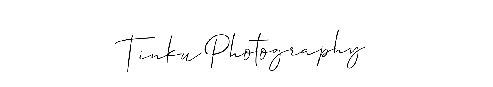 You should practise on your own different ways (Allison_Script) to write your name (Tinku Photography) in signature. don't let someone else do it for you. Tinku Photography signature style 2 images and pictures png