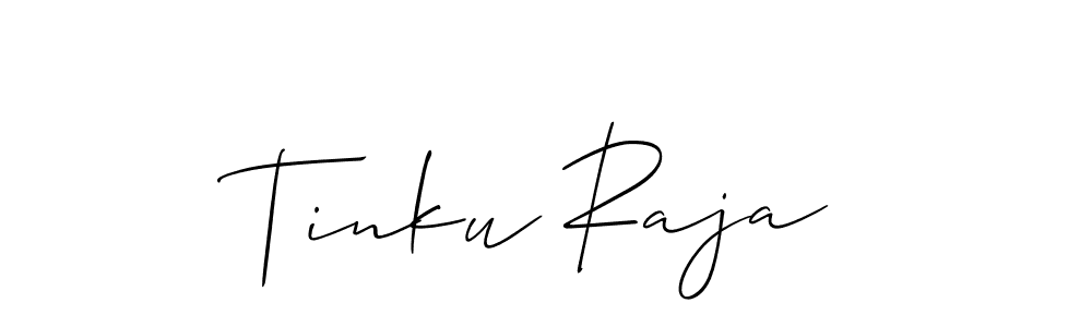 Use a signature maker to create a handwritten signature online. With this signature software, you can design (Allison_Script) your own signature for name Tinku Raja. Tinku Raja signature style 2 images and pictures png