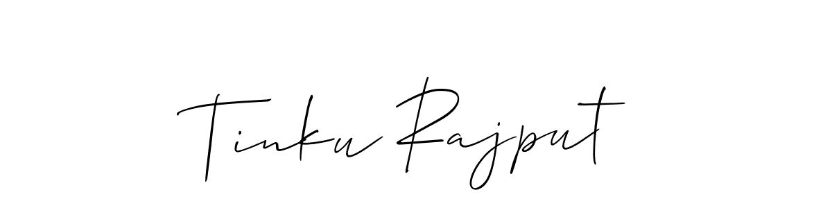 How to make Tinku Rajput signature? Allison_Script is a professional autograph style. Create handwritten signature for Tinku Rajput name. Tinku Rajput signature style 2 images and pictures png