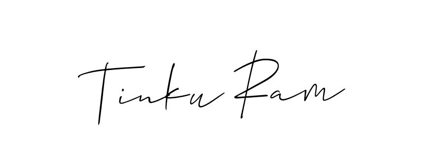 Make a beautiful signature design for name Tinku Ram. With this signature (Allison_Script) style, you can create a handwritten signature for free. Tinku Ram signature style 2 images and pictures png