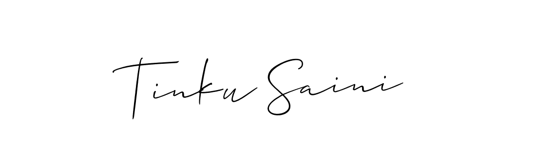 Similarly Allison_Script is the best handwritten signature design. Signature creator online .You can use it as an online autograph creator for name Tinku Saini. Tinku Saini signature style 2 images and pictures png