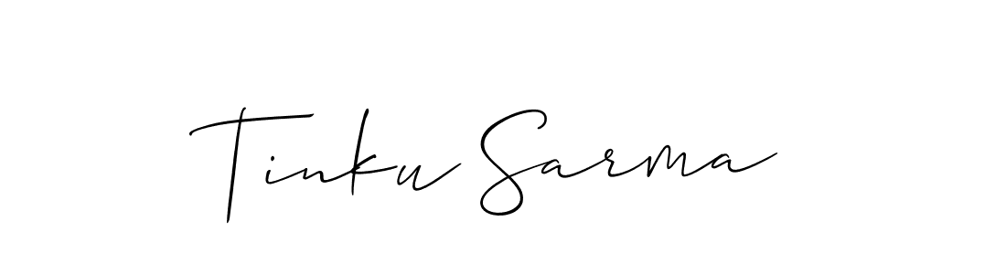 Also we have Tinku Sarma name is the best signature style. Create professional handwritten signature collection using Allison_Script autograph style. Tinku Sarma signature style 2 images and pictures png