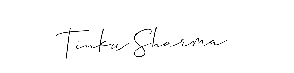 Create a beautiful signature design for name Tinku Sharma. With this signature (Allison_Script) fonts, you can make a handwritten signature for free. Tinku Sharma signature style 2 images and pictures png