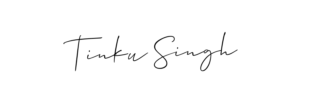 Allison_Script is a professional signature style that is perfect for those who want to add a touch of class to their signature. It is also a great choice for those who want to make their signature more unique. Get Tinku Singh name to fancy signature for free. Tinku Singh signature style 2 images and pictures png