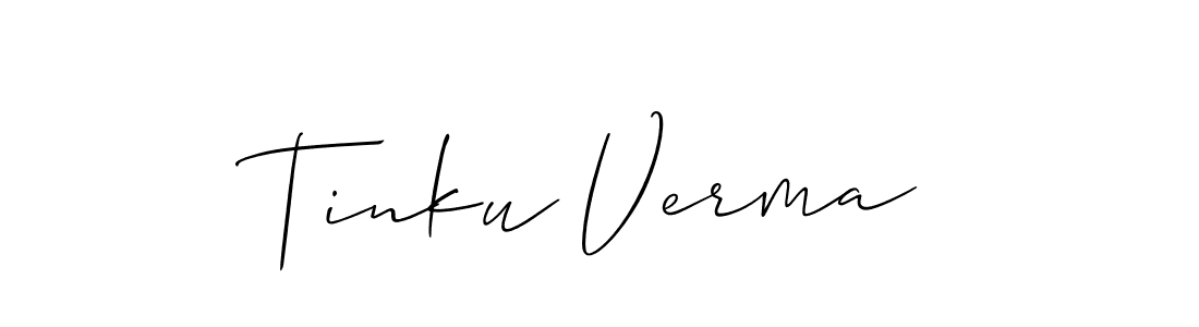 Make a short Tinku Verma signature style. Manage your documents anywhere anytime using Allison_Script. Create and add eSignatures, submit forms, share and send files easily. Tinku Verma signature style 2 images and pictures png