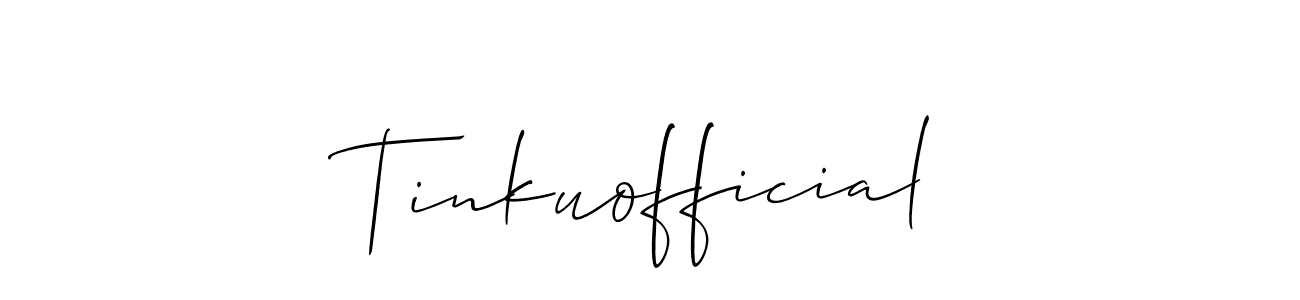 if you are searching for the best signature style for your name Tinkuofficial. so please give up your signature search. here we have designed multiple signature styles  using Allison_Script. Tinkuofficial signature style 2 images and pictures png