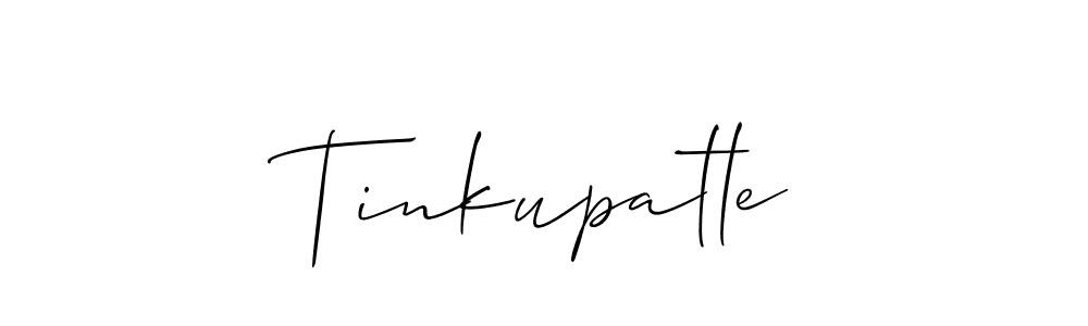 The best way (Allison_Script) to make a short signature is to pick only two or three words in your name. The name Tinkupatle include a total of six letters. For converting this name. Tinkupatle signature style 2 images and pictures png