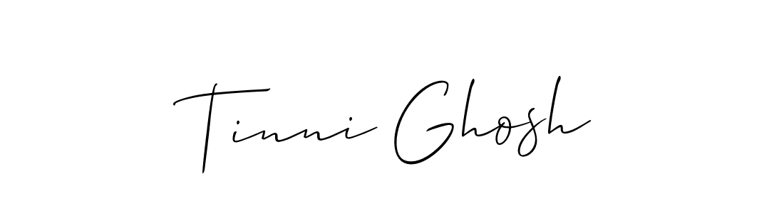 Create a beautiful signature design for name Tinni Ghosh. With this signature (Allison_Script) fonts, you can make a handwritten signature for free. Tinni Ghosh signature style 2 images and pictures png