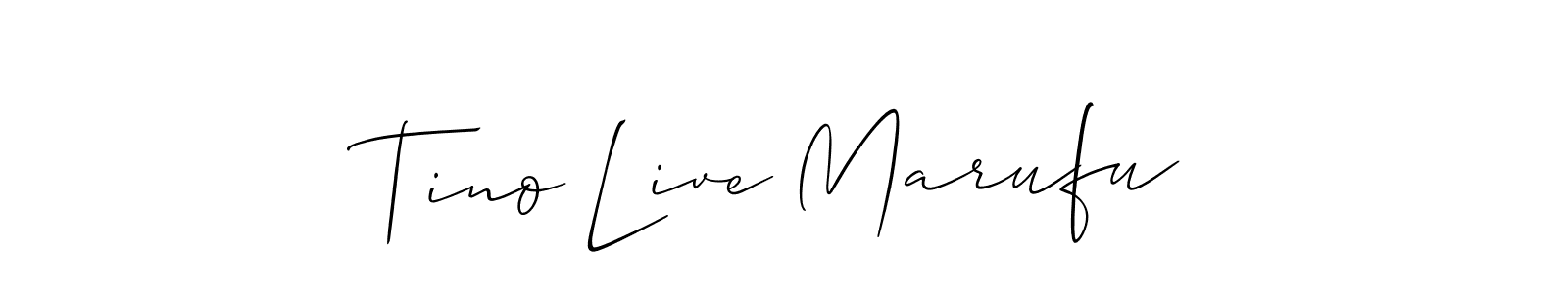 Similarly Allison_Script is the best handwritten signature design. Signature creator online .You can use it as an online autograph creator for name Tino Live Marufu. Tino Live Marufu signature style 2 images and pictures png