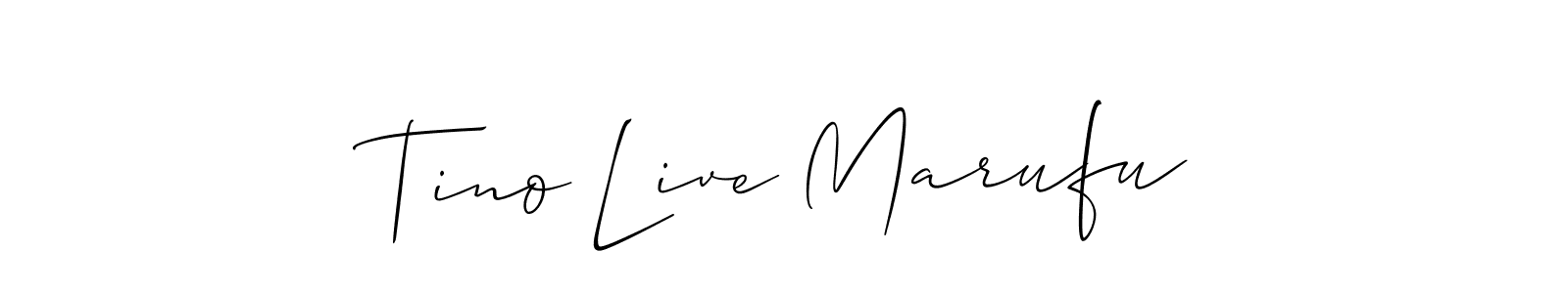 How to make Tino Live Marufu signature? Allison_Script is a professional autograph style. Create handwritten signature for Tino Live Marufu name. Tino Live Marufu signature style 2 images and pictures png